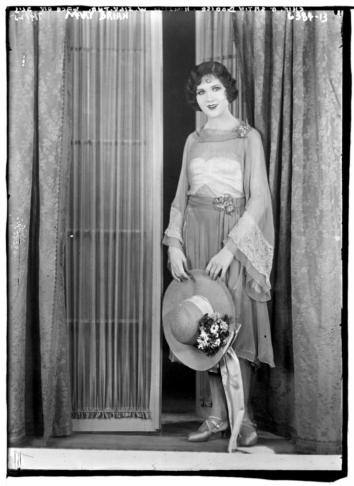 Mary Brian wearing Chiffon on Satin bodice, with Silver thread lace LCCN2014718413