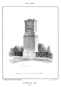 Marty - Les principaux monuments funéraires - juin 1832