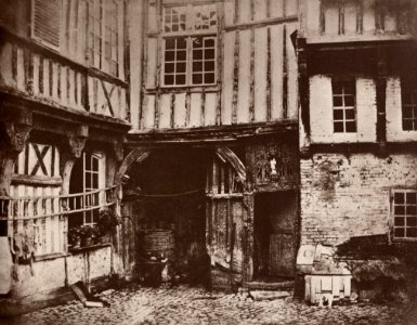 Marville, Charles - Das Haus in der Rue de la Tannerie in Abbeville, in dem 1540 Franz I. residierte (Zeno Fotografie)