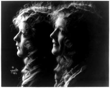 Mary Pickford, 1893-, composite of 2 busts, facing left LCCN2005679805