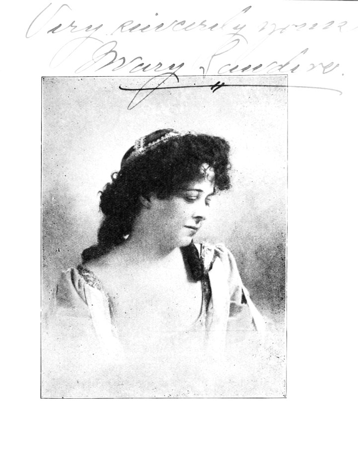 Mary Sanders, stage actress, signed portrait