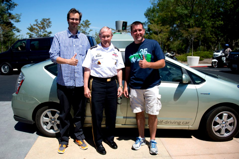 Martin Dempsey poses for a picture with Google innovators