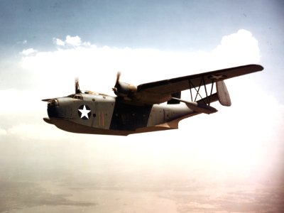 Martin PBM-3 Mariner in flight c1942