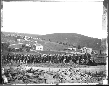 Maryland Heights at Harpers Ferry. (Capt. Otis, Company 22nd N.Y. Infantry.) - NARA - 524577