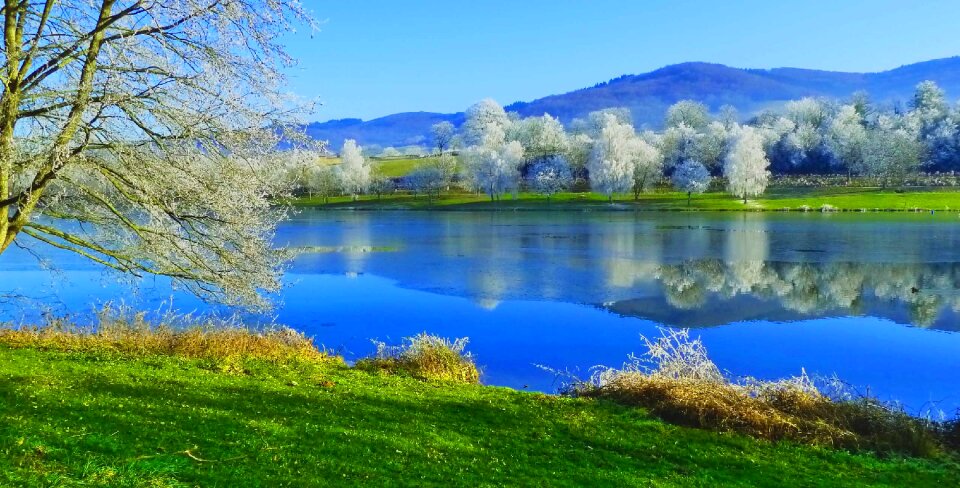 France frozen lake nature