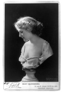 Mary Mannerling, 1876- , head and shoulders, left profile; draped to appear as pedestal bust LCCN2005683743