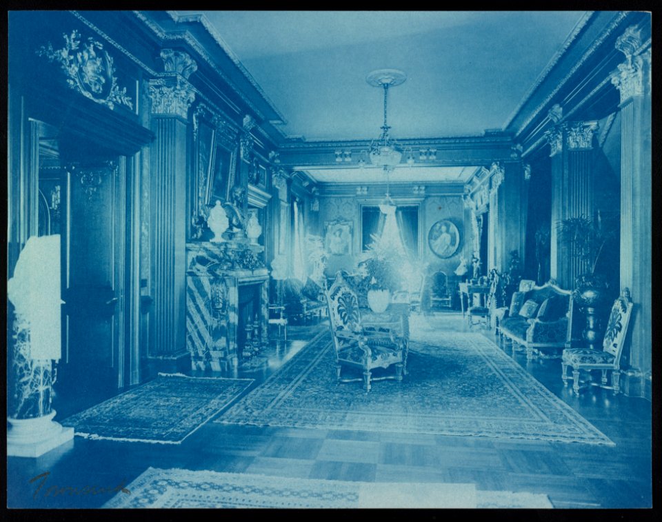 Mary Scott Townsend House, Wash., D.C.- Lobby with fireplace LCCN96512805