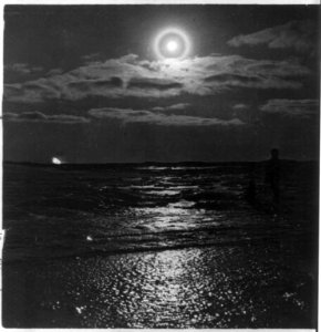 Moonlight view of ocean, at Cape Cod, Mass., in winter, 1875 LCCN2004680203