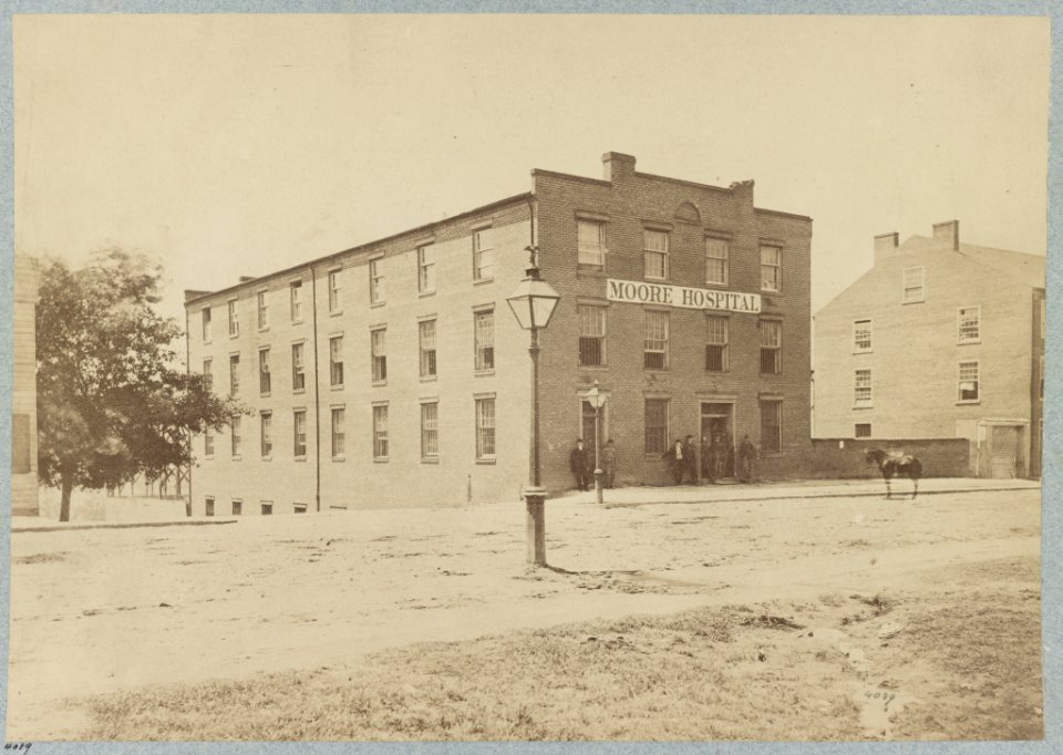 Moore Hospital (Confederate) Main Street, Richmond, Va., April, 1865 LCCN2012650184