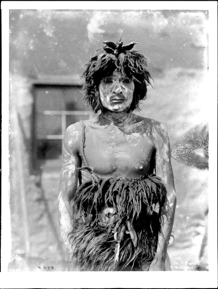 Mootchka, the leader of dances of the Hopi (Moki) at Tuba City, Arizona, ca.1898 (CHS-4639)
