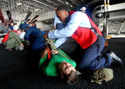 Mass casualty drill aboard USS George Washington DVIDS123861