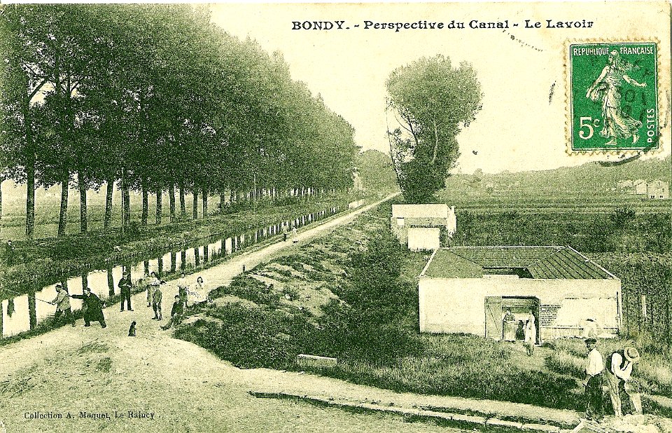 MOQUET - Bondy - Perspective du Caanal - Le Lavoir