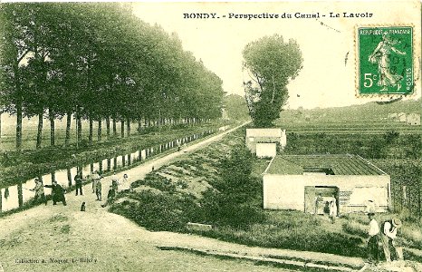 MOQUET - Bondy - Perspective du Caanal - Le Lavoir