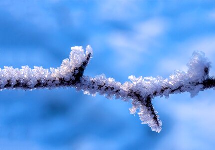 Winter crystal formation snow photo