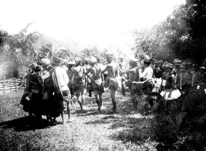 Moraego-dans vid pasanggrahan. Kulawi, Sulawesi. Indonesien - SMVK - 010733b