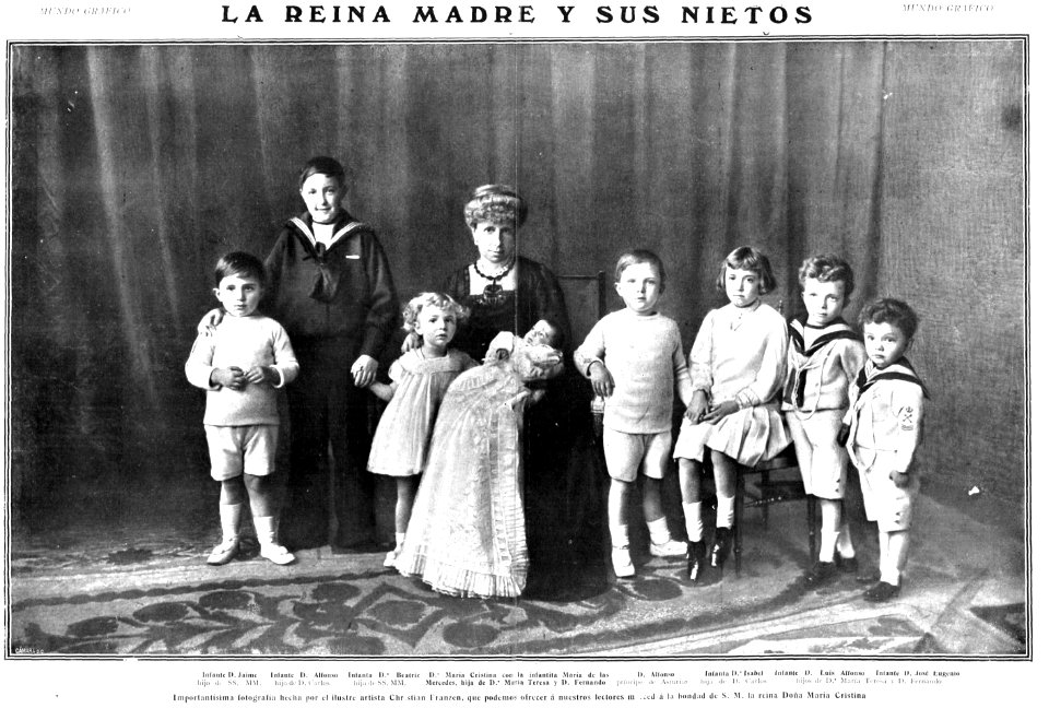 María Cristina de Habsburgo-Lorena y nietos, de Christian Franzen