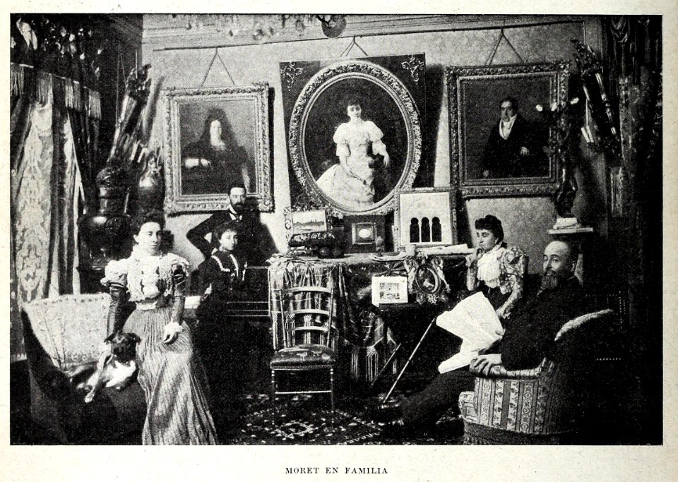 Moret en familia, de Franzen, Blanco y Negro, 23-10-1897