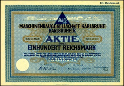 Maschinenbaugesellschaft Karlsruhe 1927 photo