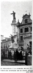 Monumento a las víctimas del atentado contra Alfonso XIII, de Goñi, Blanco y Negro, 07-11-1908
