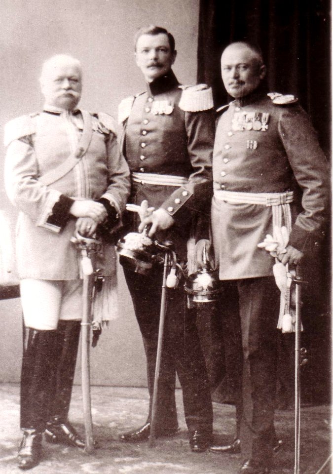 Moritz von Zehmen (Major), Fritz von Zehmen (der späterer General), Horst von Zehmen (Weißig) - 31.03.1906