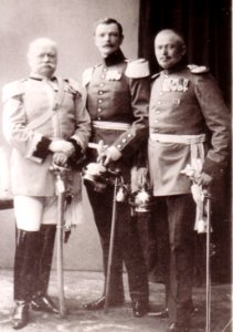 Moritz von Zehmen (Major), Fritz von Zehmen (der späterer General), Horst von Zehmen (Weißig) - 31.03.1906