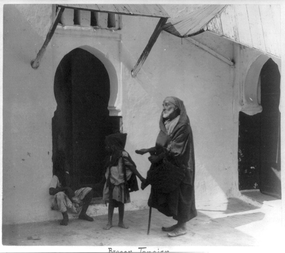 Morocco - Tangier - blind street beggar led by child LCCN2006690040