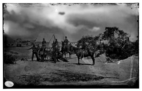 Morris Island, South Carolina. Battery 'B' of the last U.S. artillery (Henry's battery) active during siege operations against Fort Wagner and Battery Gregg LOC cwpb.04741