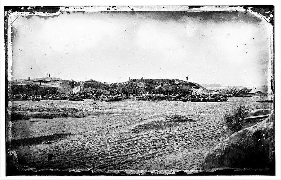 Morris Island, South Carolina. Fort Putnam, formerly Confederate battery Gregg LOC cwpb.04739