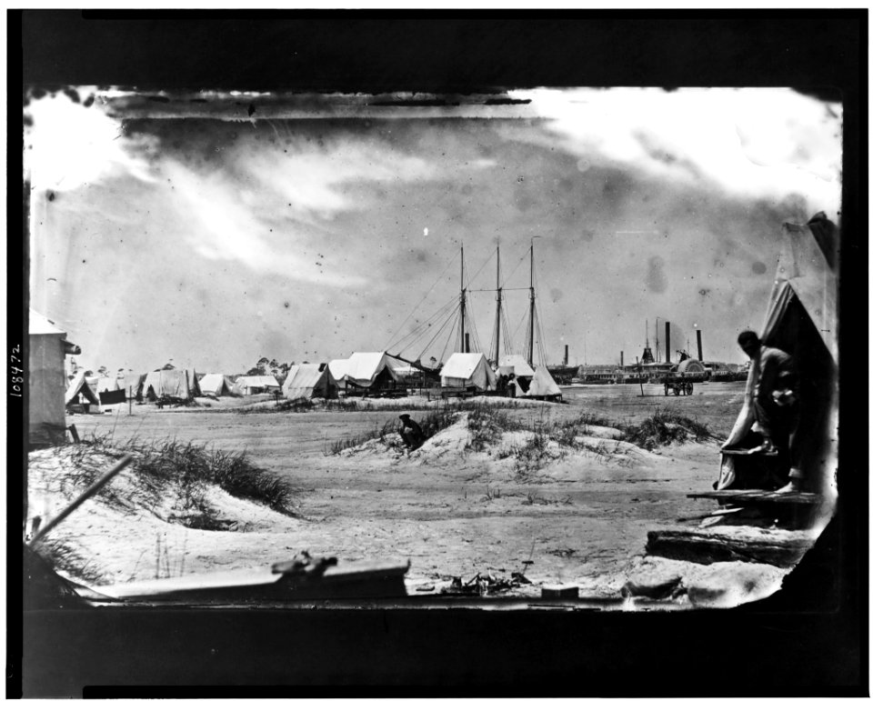 Morris Island, South Carolina. July or August 1863. Unidentified camp LCCN93511829