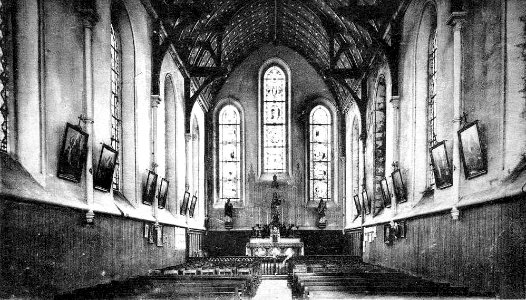 Mortefontaine (60), chapelle Notre-Dame-de-Bon-Secours de Montmélian, vue intérieure
