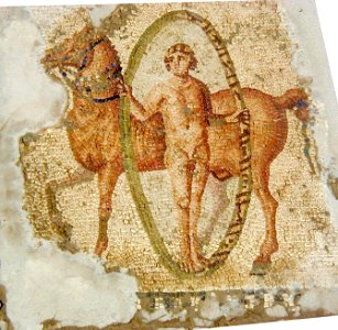 Mosaique des chevaux de Carthage - cercle