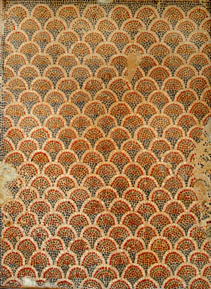Mosaique exposée entrée musée de Lamta, 19 avril 2015