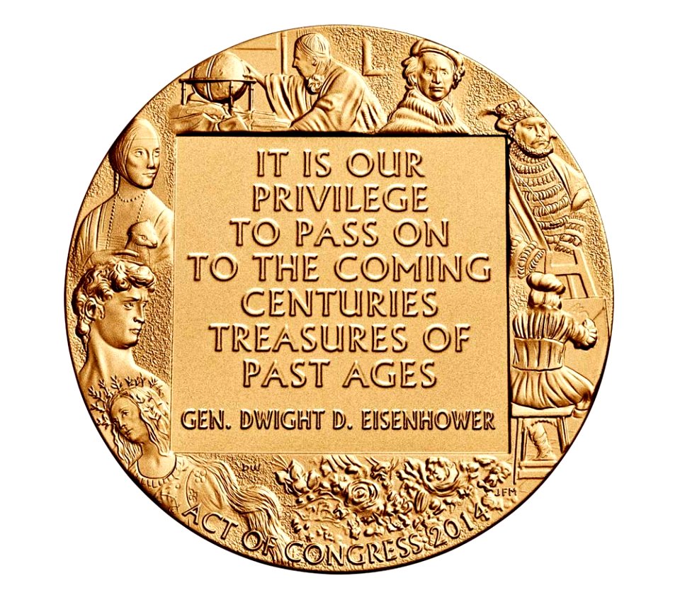 Monuments Men Congressional Gold Medal (reverse)