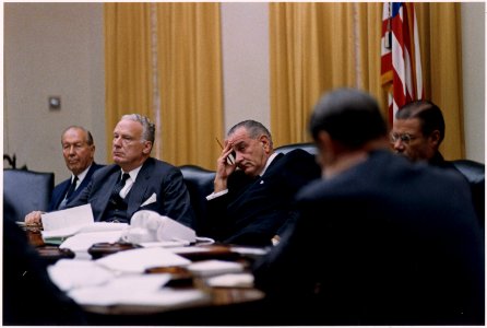 Moods, Ambassador William Foster, Under Secretary of State George Ball, President Lyndon B. Johnson, Secretary of... - NARA - 192609