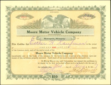 Moore Motor Vehicle Comp. 1917 photo