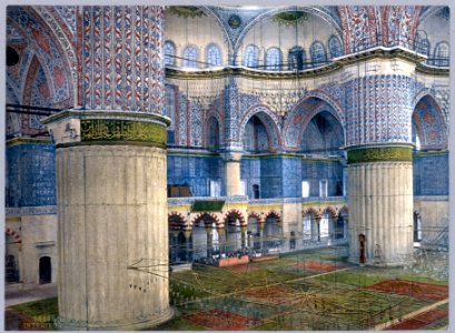 Mosque of Sultan Ahmet I, interior, Constantinople, Turkey LCCN2003653111 photo