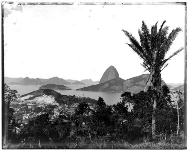 Morro do Pão de Açúcar e Morro da Viúva a partir de Botafogo