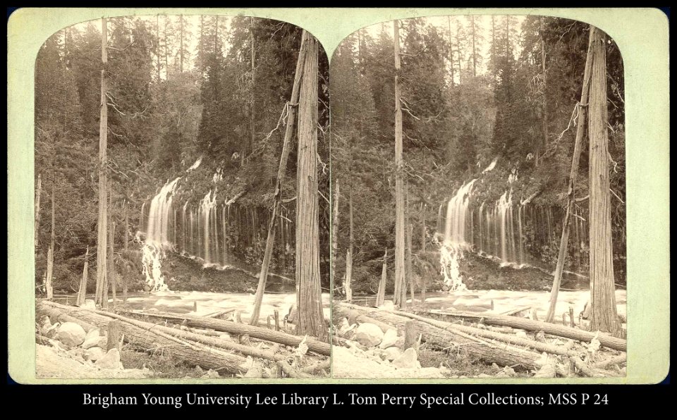 Mossbrae Falls, near Shasta Springs, Shasta Route, S.P.R.R., Cal.