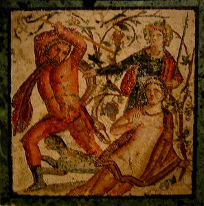Mosaik Wahnsinn des Lykurg — Exponat in der Archäologischen Staatssammlung München