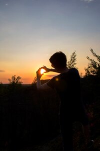 Evening sun silhouette
