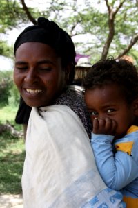 Mother and Baby at a Health Post (9502339798)