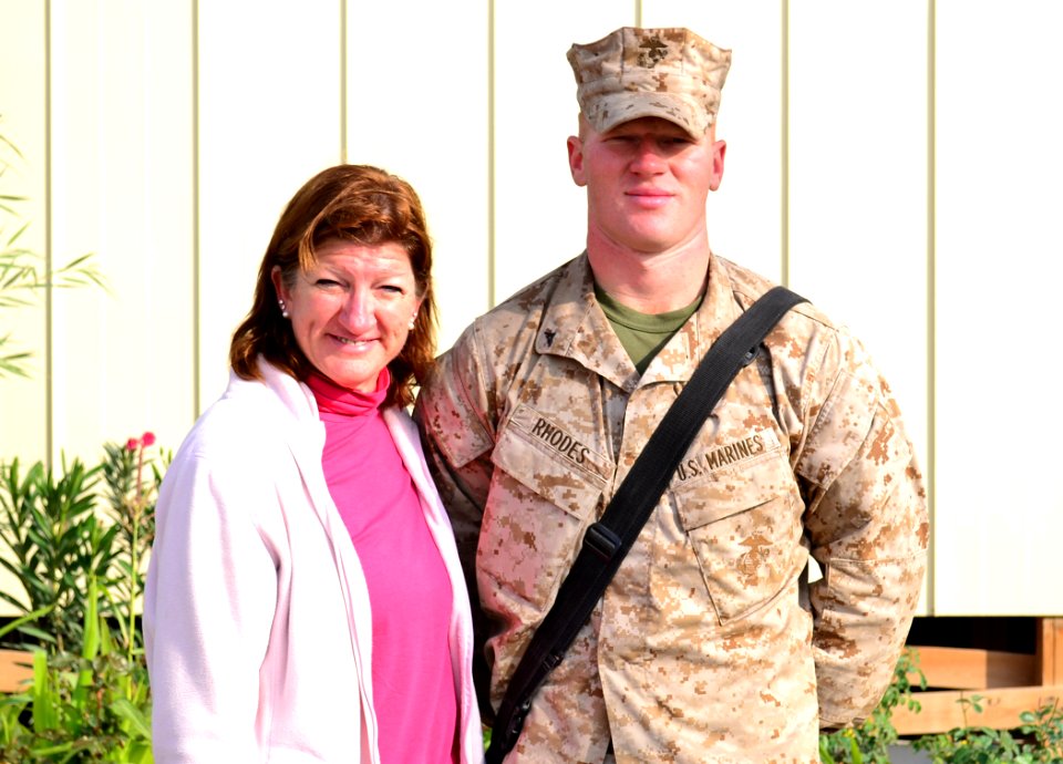 Mother, son reunite in Afghanistan for a Thanksgiving to remember 111124-N-LS031-216
