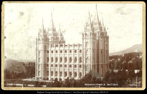 Mormon Temple, Salt Lake C.R. Savage Photo