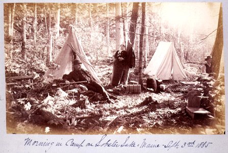 Morning in camp on Lobster Lake, Maine - Sept. 3rd 1885 LCCN96509710