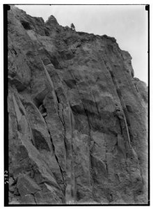 Motorboat trip around the Dead Sea. Jebel Usdum, salt stratifications. Cliffs close to the shore. LOC matpc.02719