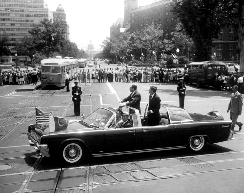 Motorcade in Arrival Ceremonies for Muhammad Ayub Khan, President of Pakistan
