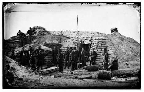 Morris Island, South Carolina. Headquarters of field officer of the trenches. Second parallel LOC cwpb.04728