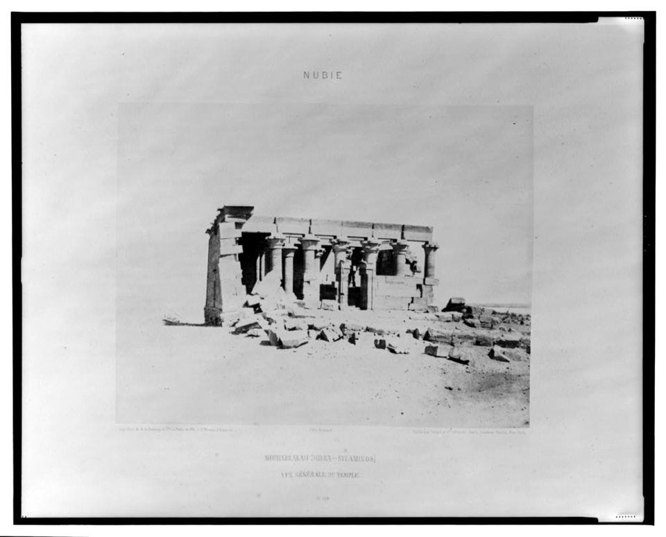 Mouharrakah (Hiera-Sycaminos) - vue générale du temple - Félix Teynard. LCCN2001695375