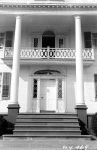 Morris-Jumel Mansion front entry HABS NY,31-NEYO,51-3