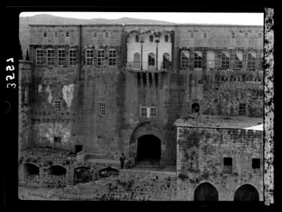 Mount Hermon and vicinity. Hasbeya. The Shihab Castle. Late medieval incorporating Crusader remains LOC matpc.15407